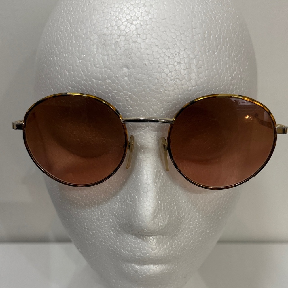 Serengeti Gold and Brown Round Sunglasses